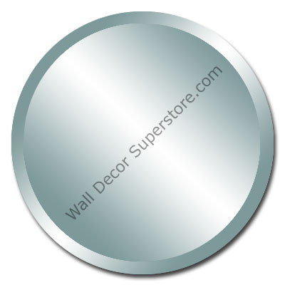 Beveled round frameless mirrors made to your size 